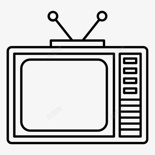 复古电视付费电视svg_新图网 https://ixintu.com 电视 复古 付费