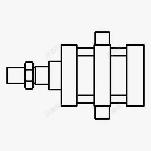 气缸力液压svg_新图网 https://ixintu.com 液压 气缸 压力 工业