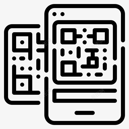 二维码深色形状svg_新图网 https://ixintu.com 二维 深色 形状 正方形 科技 网上购物