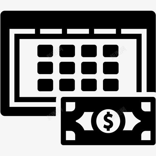 发薪日日历付款svg_新图网 https://ixintu.com 发薪日 日历 付款 工资 业务 财务