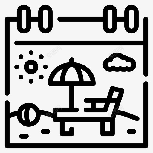 日历假日夏季svg_新图网 https://ixintu.com 旅行 日历 假日 夏季