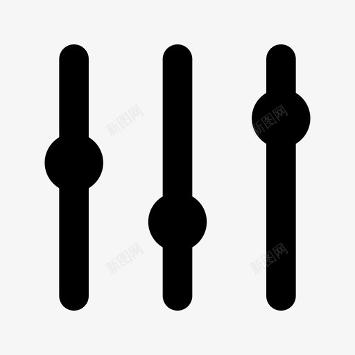 均衡器音频低音svg_新图网 https://ixintu.com 音乐 均衡器 音频 低音 接口 播放器 按钮 图示