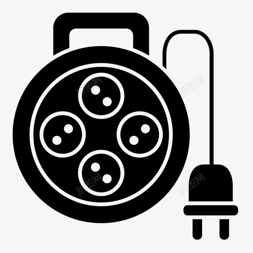 伸缩式电缆电缆卷筒svg_新图网 https://ixintu.com 电缆 伸缩 卷筒 延长 工具 工作