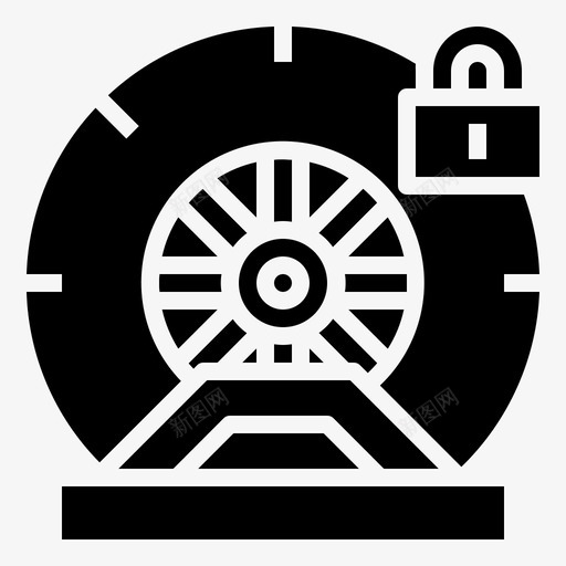 车轮锁安全svg_新图网 https://ixintu.com 运输 车轮 安全 停车 标志