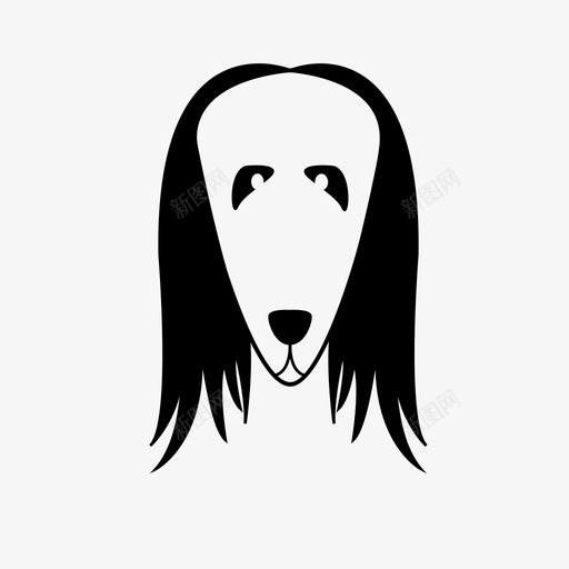 阿富汗猎犬品种狗svg_新图网 https://ixintu.com 阿富汗 猎犬 品种 狗狗