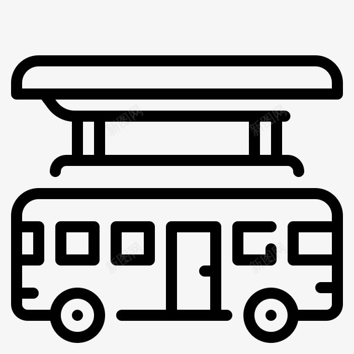 公共汽车汽车车站svg_新图网 https://ixintu.com 公共汽车 汽车 车站 交通工具 车辆 产品包装