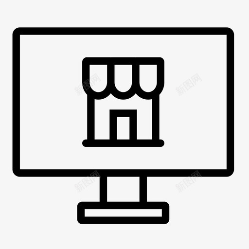 商店移动在线svg_新图网 https://ixintu.com 商店 移动 在线 购物 虚拟