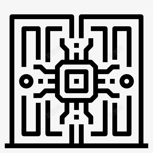 门芯片控制svg_新图网 https://ixintu.com 芯片 控制 智能 模块 智能家居