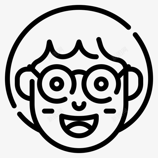 书呆子聪明表情符号svg_新图网 https://ixintu.com 表情 聪明 符号 书呆子