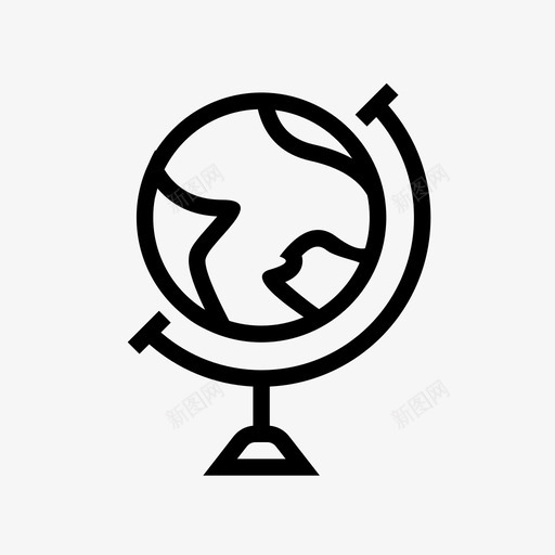 地球仪地球地图svg_新图网 https://ixintu.com 地球仪 地球 地图 缩影 模型 世界 教育