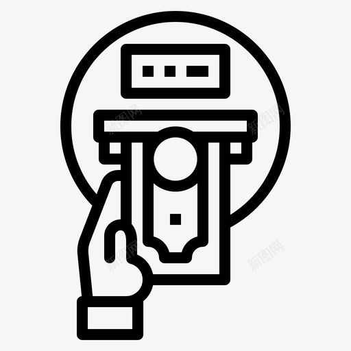 自动取款机现金机器svg_新图网 https://ixintu.com 自动 取款机 现金 机器 钱点 公共服务