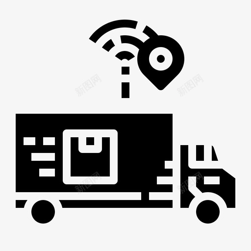 卡车物流网络svg_新图网 https://ixintu.com 卡车 物流 网络 智能 运输 联网