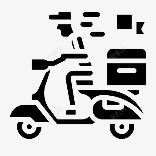 送货滑板车自行车外卖svg_新图网 https://ixintu.com 送货 滑板车 自行车 外卖 运输 食品 配送