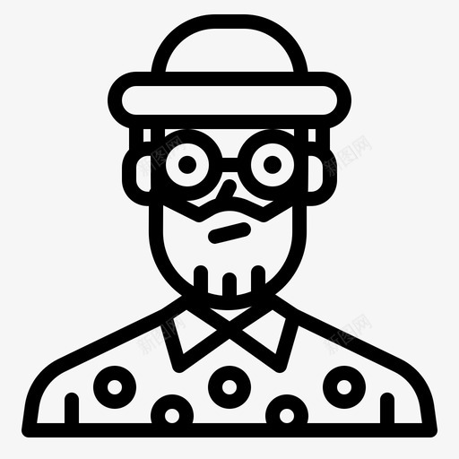 艺术家化身男人svg_新图网 https://ixintu.com 化身 艺术家 男人 单身 旅行者 轮廓