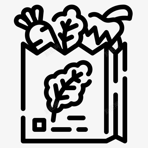 袋装蔬菜食品杂货健康svg_新图网 https://ixintu.com 袋装 蔬菜 食品 杂货 健康 素食 素食主义 主义者 健康食品