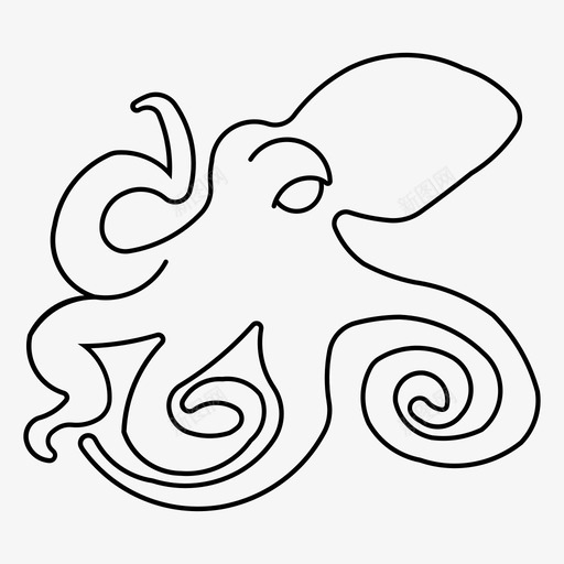 章鱼蓝环海洋svg_新图网 https://ixintu.com 海洋 章鱼 蓝环 海鲜 动物