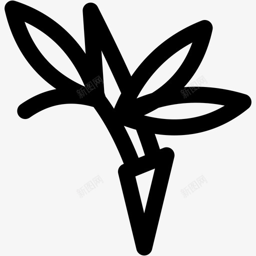 天堂鸟花植物svg_新图网 https://ixintu.com 天堂鸟 花花 植物 花线