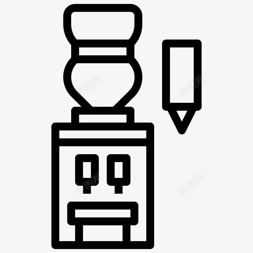 水冷却器冷冻柜办公家具svg_新图网 https://ixintu.com 水冷 冷却器 冷冻 办公 家具
