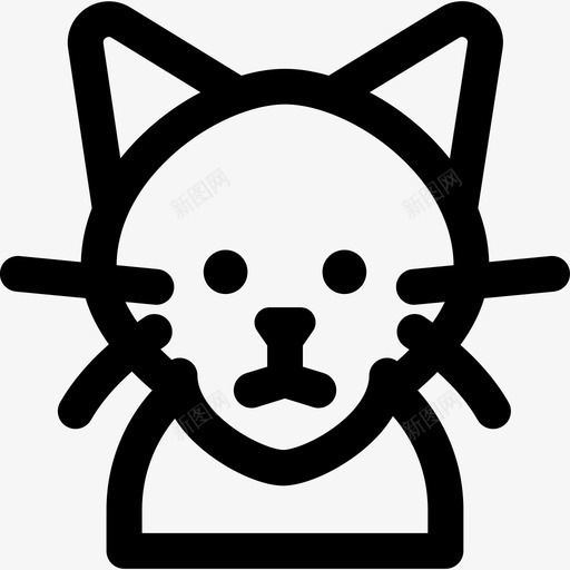 暹罗品种猫svg_新图网 https://ixintu.com 品种 暹罗 猫猫 宠物