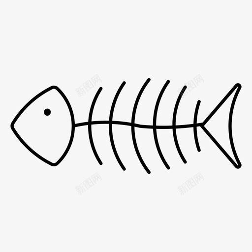骨鱼鱼骨海洋svg_新图网 https://ixintu.com 鱼骨 海洋 海鲜 动物