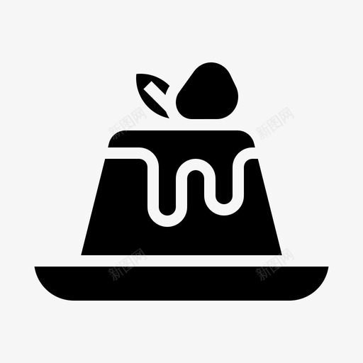 潘纳科塔甜点布丁svg_新图网 https://ixintu.com 潘纳科 甜点 布丁 固体 冰淇淋