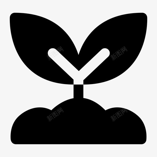 芽叶植物svg_新图网 https://ixintu.com 春天 芽叶 植物 种子 季节 字形 风格