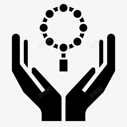 祈祷手势手和手势svg_新图网 https://ixintu.com 手势 祈祷 宗教 斋月 铭文
