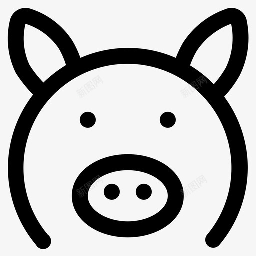 猪动物日本svg_新图网 https://ixintu.com 动物 日本 猪肉 街道 食物
