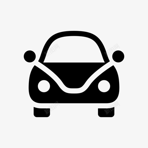 甲壳虫车复古汽车svg_新图网 https://ixintu.com 甲壳虫 复古 汽车 运输 固体