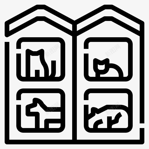 宠物酒店猫狗svg_新图网 https://ixintu.com 宠物 酒店 猫狗 设施 概述