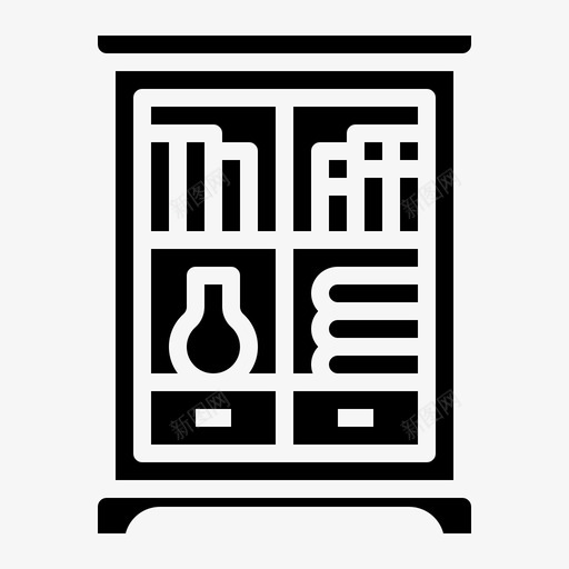 书柜橱柜家具svg_新图网 https://ixintu.com 家具 书柜 橱柜 家居 图书馆 雕文
