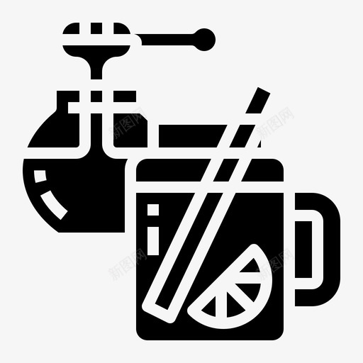 蜂蜜柠檬饮料健康svg_新图网 https://ixintu.com 蜂蜜 柠檬 饮料 健康 固体