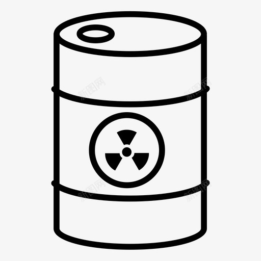 放射性废物桶核能svg_新图网 https://ixintu.com 放射性 废物 核能 能源