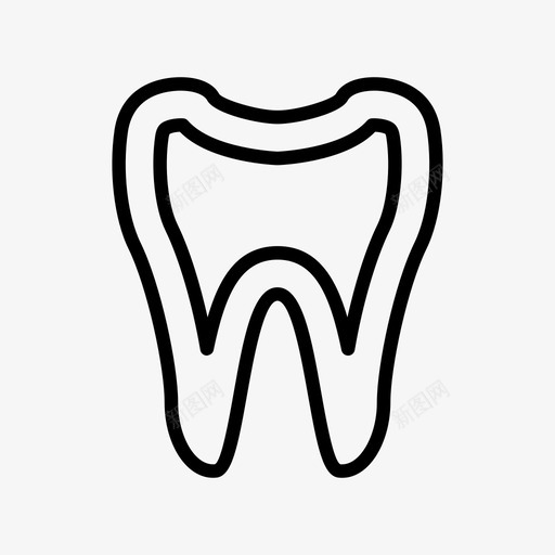牙齿健康口腔svg_新图网 https://ixintu.com 牙齿 健康 口腔 医院 轮廓