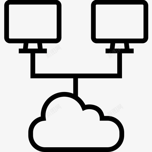 云网络存储联机svg_新图网 https://ixintu.com 云网 网络 存储 联机 机组 连接 计算机 通信