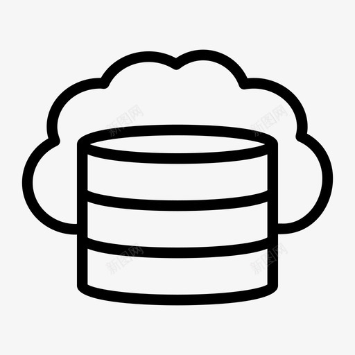 云数据库主机存储svg_新图网 https://ixintu.com 数据库 主机 存储 技术