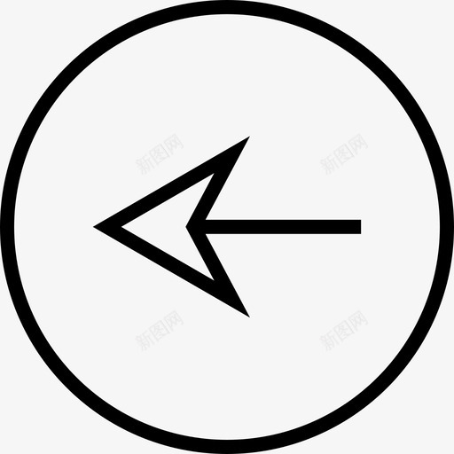 左瞄准箭头svg_新图网 https://ixintu.com 瞄准 箭头 方向 指针 导航