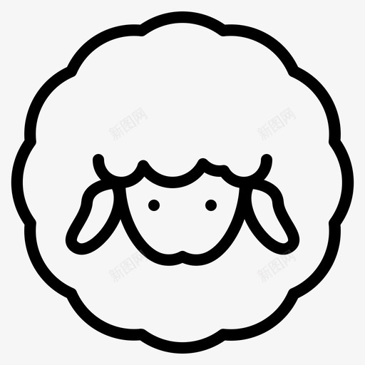 绵羊农业动物svg_新图网 https://ixintu.com 农业 绵羊 动物 羊毛 毛多 姆皮 肯线
