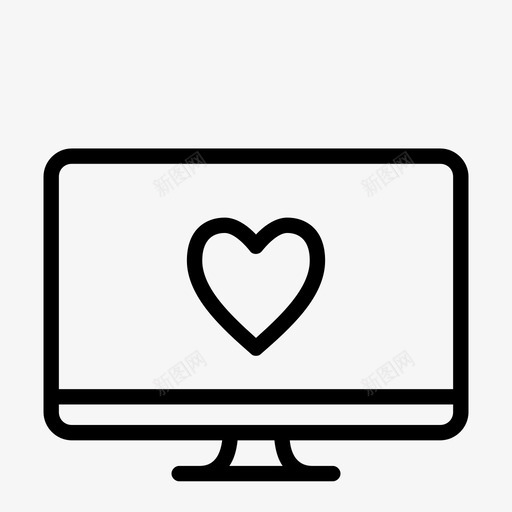 有心脏的电脑设备svg_新图网 https://ixintu.com 心脏 电脑 设备