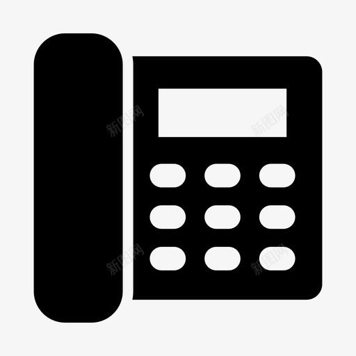 电话通信联系人svg_新图网 https://ixintu.com 通信 电话 联系人 座机 符号