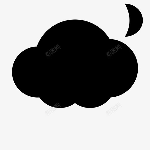 多云暴风雨天空svg_新图网 https://ixintu.com 天气 多云 暴风雨 天空 下雨 夜间 阴天 月亮 灰色 恶劣