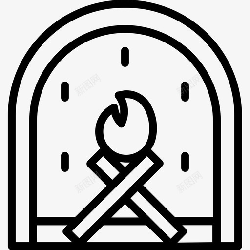 壁炉营火火炉svg_新图网 https://ixintu.com 壁炉 营火 火炉 取暖 冬季 天气