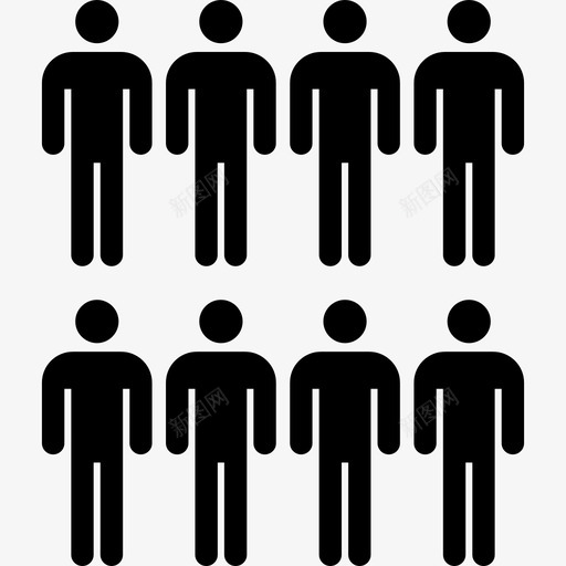 八个人团队许多svg_新图网 https://ixintu.com 信息 八个 个人 图形 团队 许多 分组 收集 数据 一起 字形