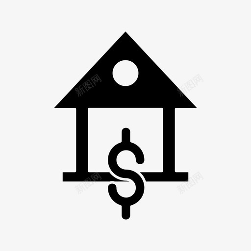 银行建筑和城市专栏svg_新图网 https://ixintu.com 银行 建筑 城市 专栏 美元 金融