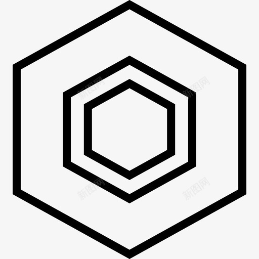 六边形符号标志svg_新图网 https://ixintu.com 六边形 符号 标志 形状 接缝 联锁 蜂窝 中心 抽象 瓷砖