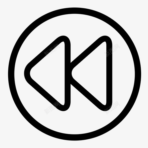 回放选择反转svg_新图网 https://ixintu.com 音乐 播放器 控件 回放 选择 反转 返回 上一个 后退 撤消 圆形