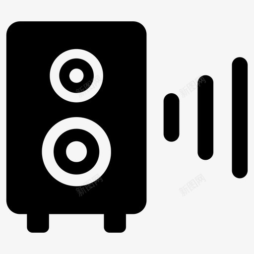 扬声器声音低音炮svg_新图网 https://ixintu.com 扬声器 声音 低音炮