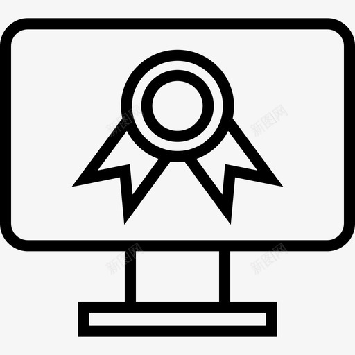 电脑显示器学校丝带svg_新图网 https://ixintu.com 电脑 显示器 学校 丝带 学习 教育 装饰 徽章 奖品 屏幕 学校教育