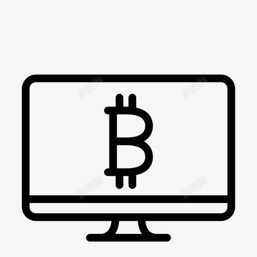 带有比特币符号的计算机设备svg_新图网 https://ixintu.com 带有 比特 币符 号的 计算机 设备