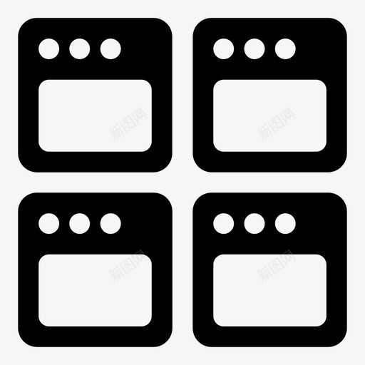 窗口网格布局svg_新图网 https://ixintu.com 窗口 网格 布局 拆分 用户界面